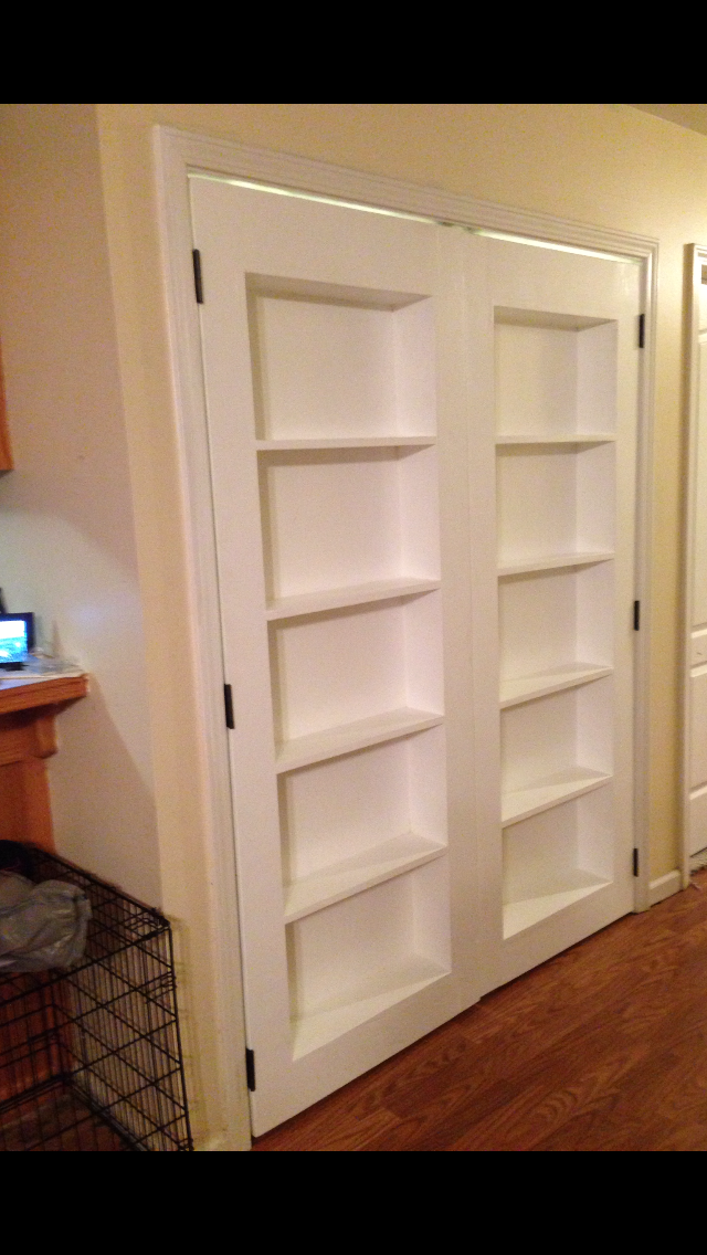 Ana White Double Inset Bookshelf Doors DIY Projects