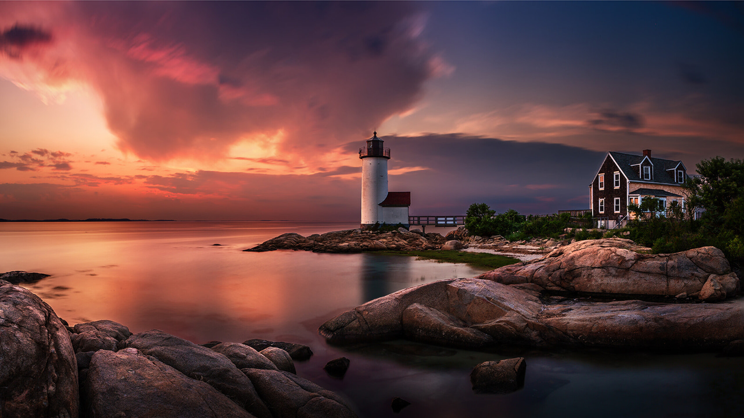 Annisquam Lighthouse Lighthouse In Gloucester Massachusetts United 