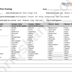 Blind Wine Tasting Sheet Printable Pdf Download