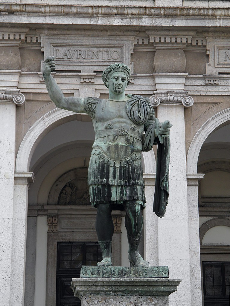 Bronze Statue Of Constantine The Great In Front Of San Lor Flickr