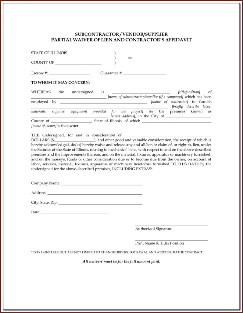 Conditional Lien Waiver Form Missouri Form Resume Examples l6YNOXAV3z