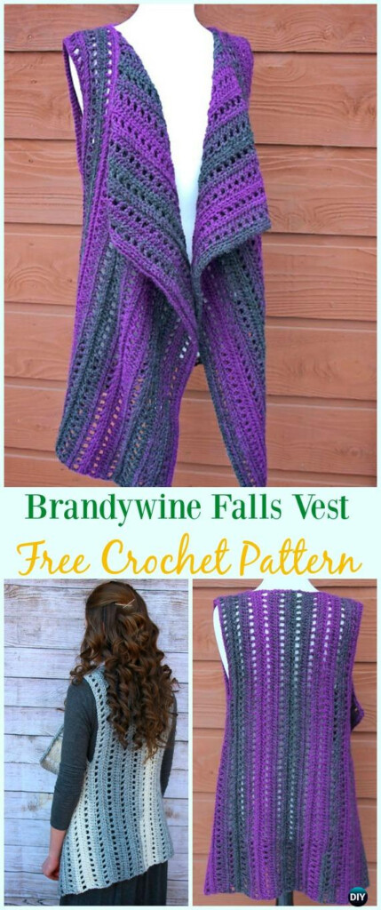 Crochet Women Vest Free Patterns Spring Summer Sweater Outwear 