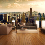 Custom 3D Mural Wallpaper Roll City Views Living Room Sofa Background