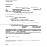 Deceased Joint Tenancy Affidavit Form Printable Pdf Download