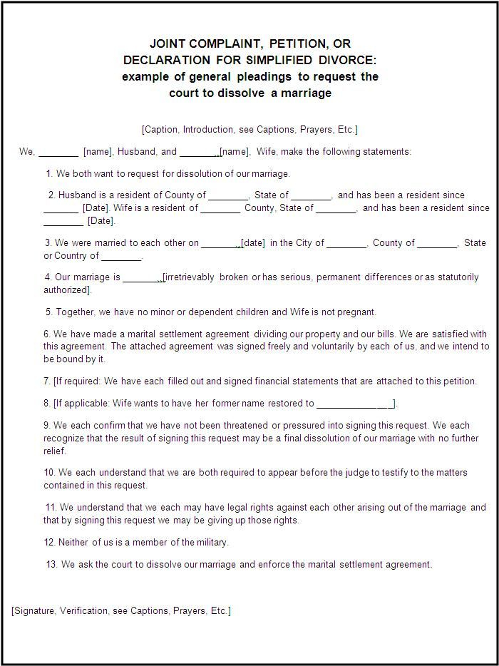 Divorce Forms Free Word Templates Divorce Forms Printable Divorce 