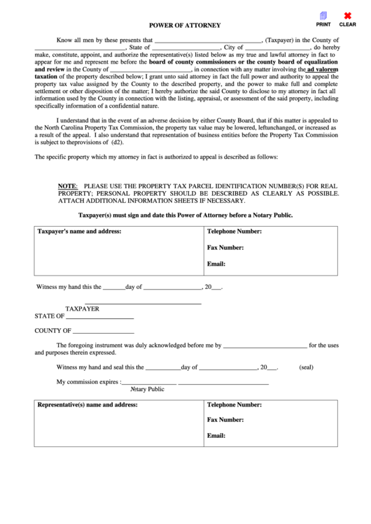 Fillable Power Of Attorney Form Printable Pdf Download