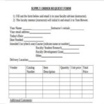 FREE 9 Sample Supply Request Forms In MS Word PDF