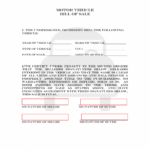 Free Colorado Motor Vehicle Bill Of Sale Form PDF EForms