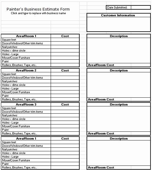 Free Painting Estimate Form Template Luxury 11 Free Sample Painting 