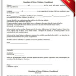 Free Printable Guardian Of Minor Children Conditional Legal Forms
