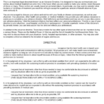 Free Texas Advance Directive Form PDF EForms