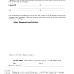 Free Will Form Templates At Allbusinesstemplates