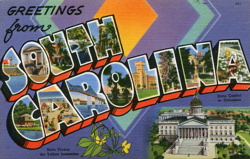 Greetings From South Carolina Large Letter Postcard Flickr