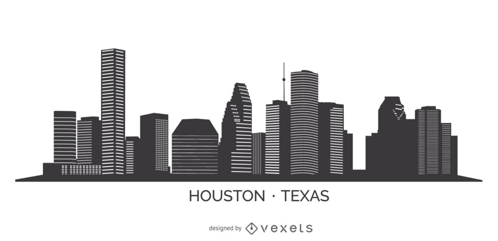 Houston Skyline Silhouette NEO Coloring