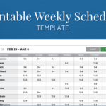 Job Scheduling Spreadsheet Within Free Printable Weekly Work Schedule