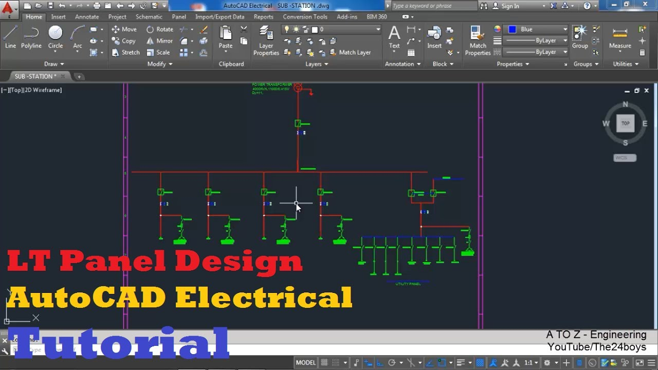 LT Panel Design With AutoCAD Electrical Single Line Diagram For A LT