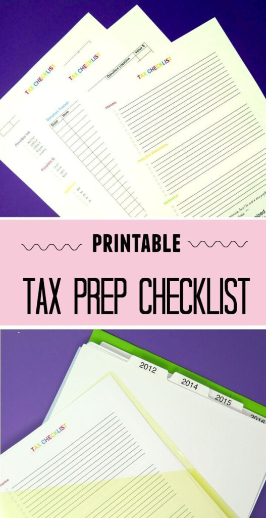 My Favorite Tax Organization Tips Printable Checklist Crazy 