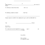 Oregon Amendment To Living Trust Form Free Printable Legal Forms