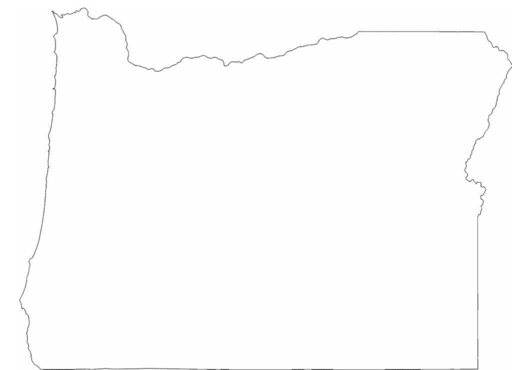 Oregon State Outline Map Free Download