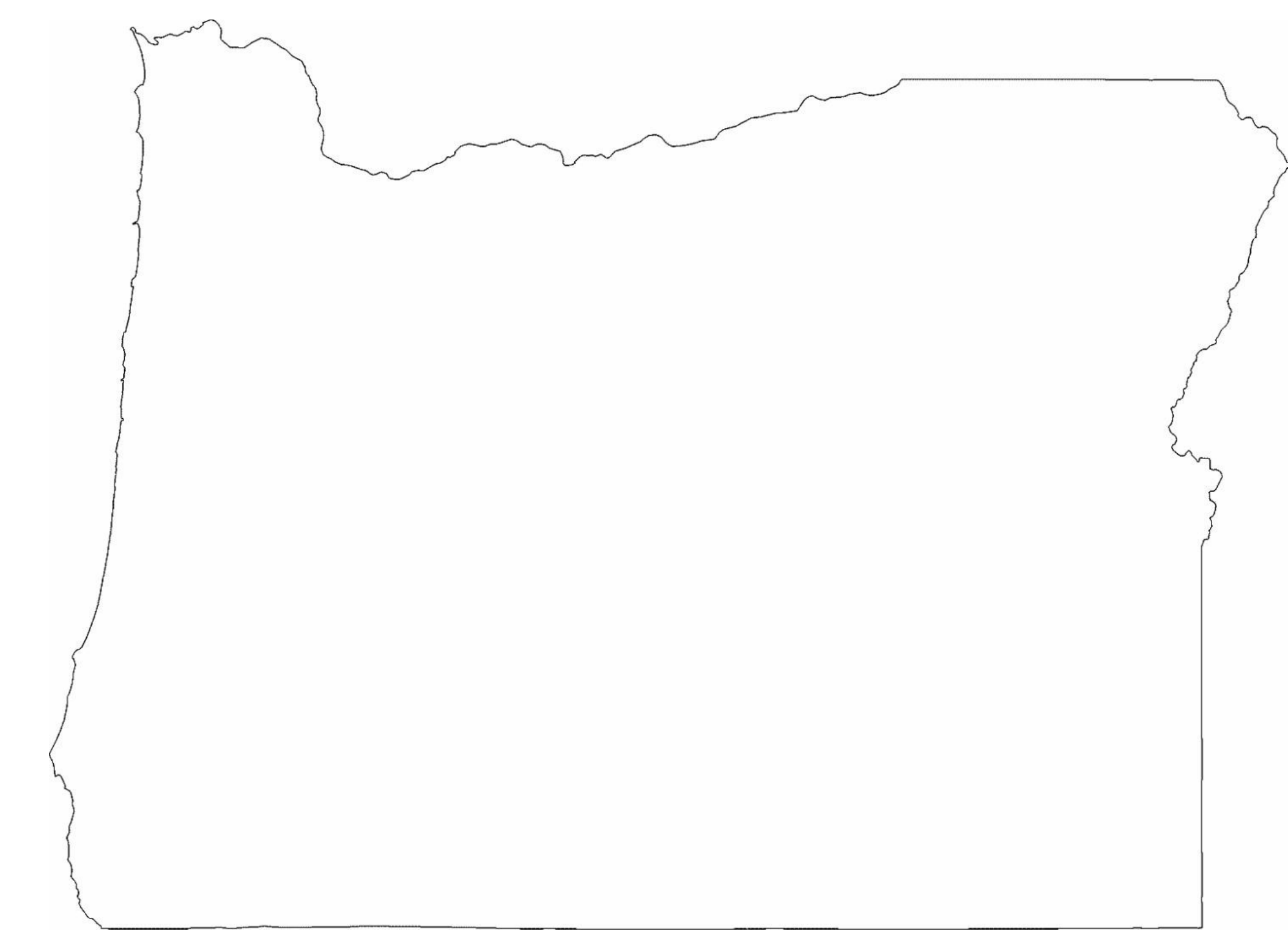 Oregon State Outline Map Free Download