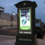 Outdoor Digital Signage Directory Kiosk Installed In Heart Of Downtown