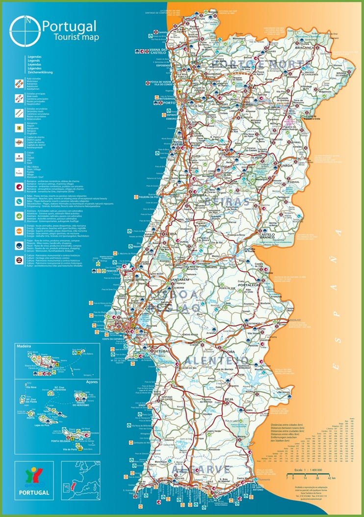 Portugal Tourist Map