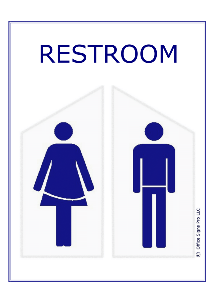 Restroom Signs Poster Template
