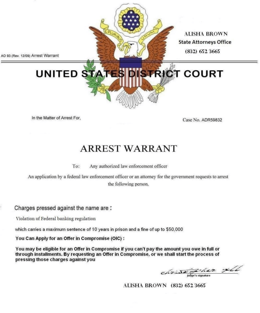 Scam Arrest Warrants Normally You Cannot Be Arrested For Not Paying 