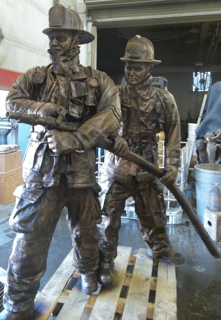 Spring Texas Fire Department Receives Completed Firefighter Statue From 